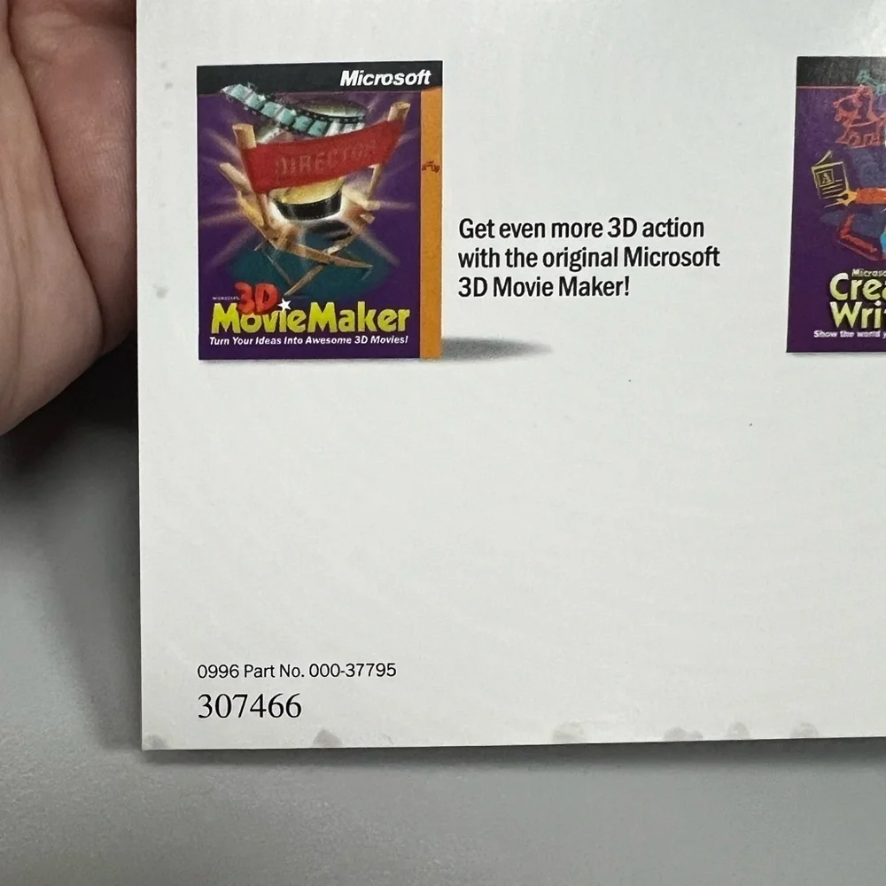 Microsoft 3D Movie Maker Nickelodeon CD-Rom PC 1996 Collectible Game